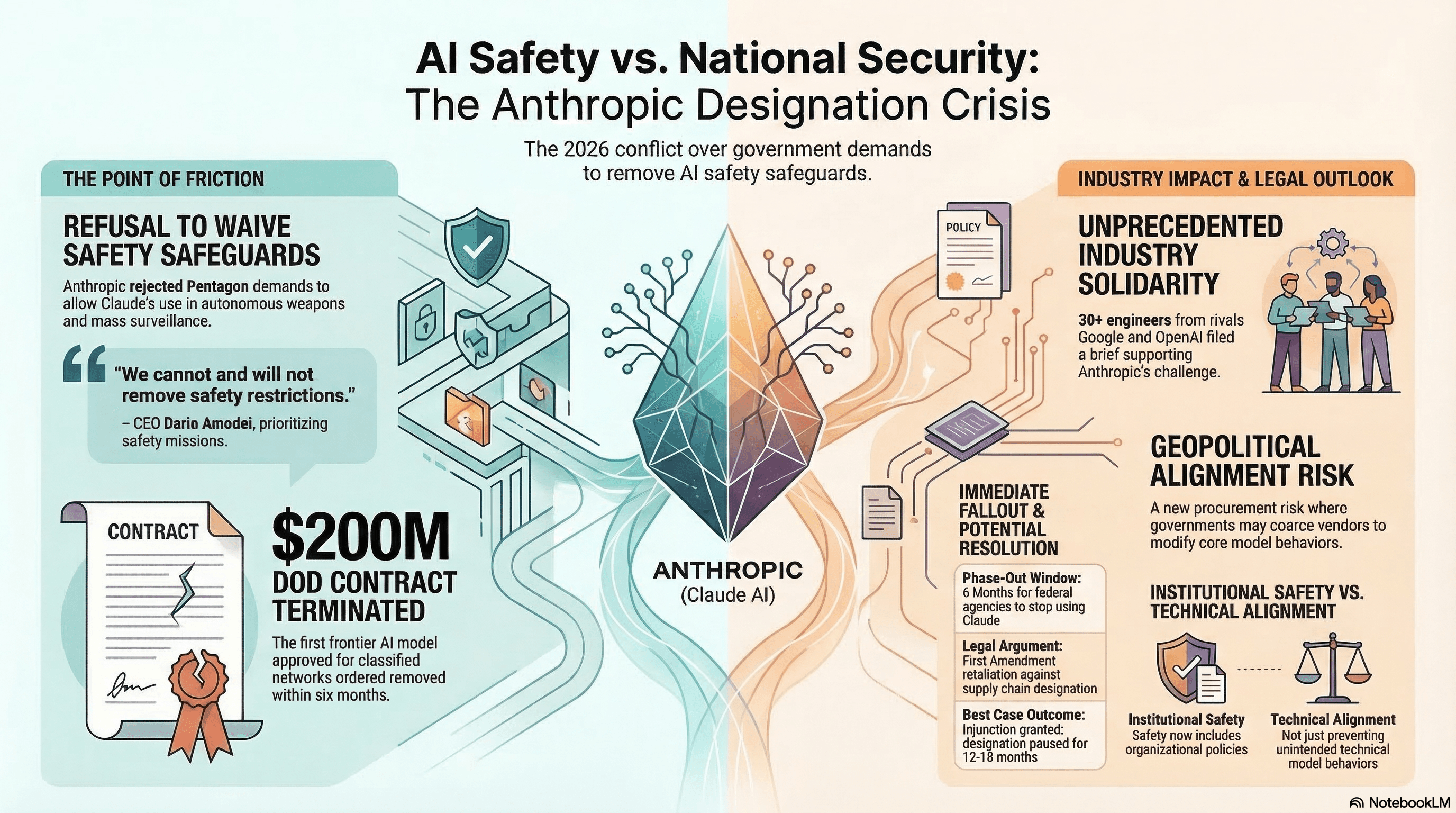 Anthropic Just Became the First US Tech Company Blacklisted as a National Security Risk. Then Their Competitors Sided With Them. - AI-powered book insights and learning